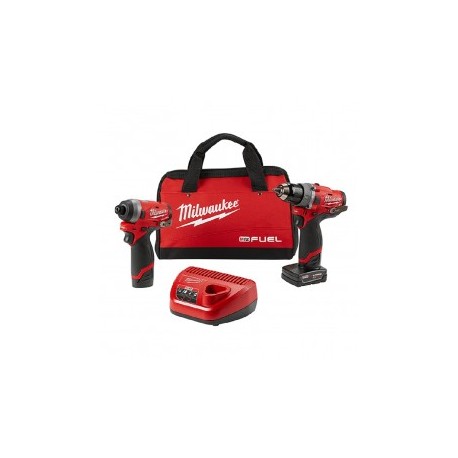 Taladro 1/2" Y Destornillador 1/4" M12 Milwaukee 2598-22