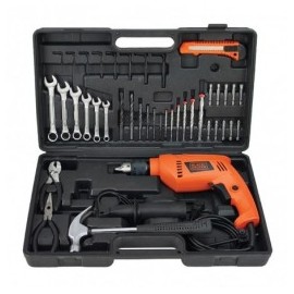 Rotomartillo 1/2" 550Watts V.V.R. Caja Plastica Y 40 Herramientas Black & Decker BDHD565K-B3