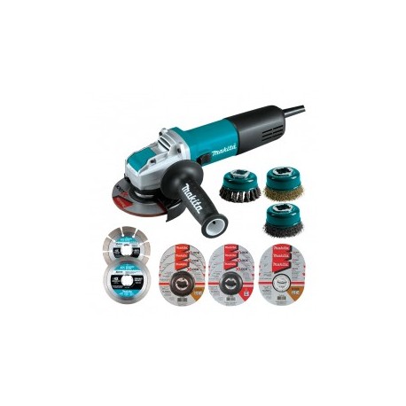 Esmeriladora Angular 4-1/2" X-LOCK 840 W + accesorios Makita ga4570Com