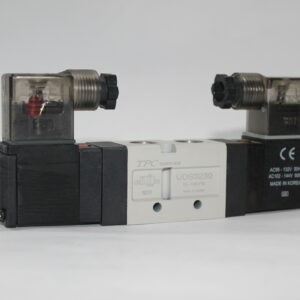 ELECTROVALVULA 5/2 PUERTOS  DOBLE SOL UDS3230-4DZ-02 MARCA TPC PNEUMATICS