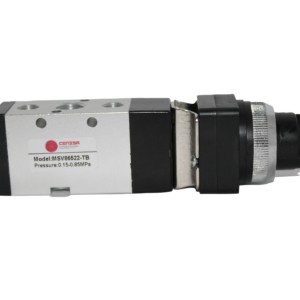 VALVULA MECANICA 5/2 CON SELECTOR 2 POS PUERTOS 1/4 MOD MSV86522-TB